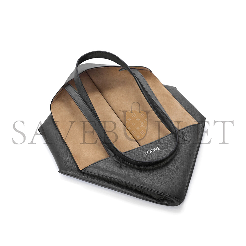 L0ew* MEDIUM HORIZONTAL PUZZLE FOLD TOTE IN SOFT GRAINED CALFSKIN A779PEWX04 (31.5*29*12.5cm)